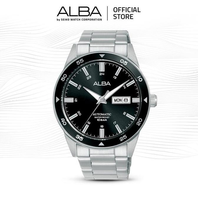 ALBA Jam Tangan Pria AL4595 Automatic Stainless Steel Silver Watch