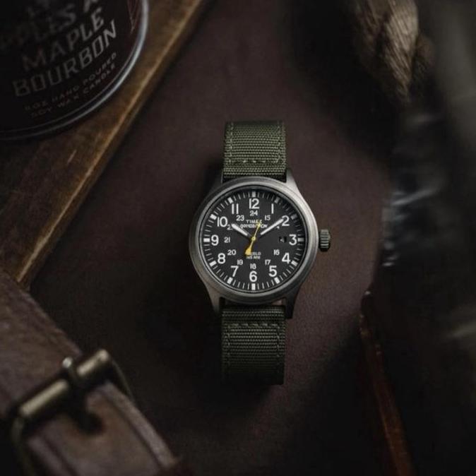 Timex T49961, Men's Expedition Scout Green Fabric Orinal Quartz Watches