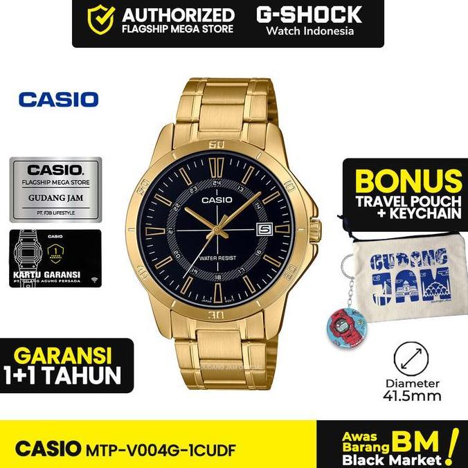 Casio General MTP-V004G-1CUDF | Jam Tangan Pria | | Anti Air | Orinal | Casio Watches | MTP-V004G MT