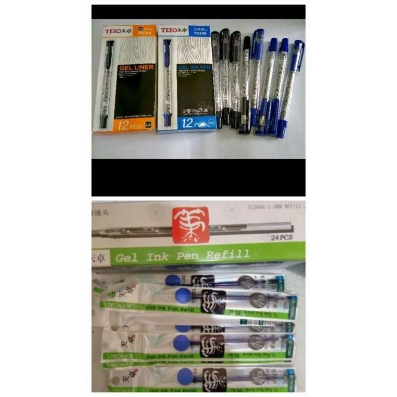 [1 Lusin/ 12 Pcs] Gel Pen Tizo Tg 340 1.0Mm Pulpen Tizo Tg 340 Pulpen Gel Tizo Gel Ink Pen Tizo Tg-3