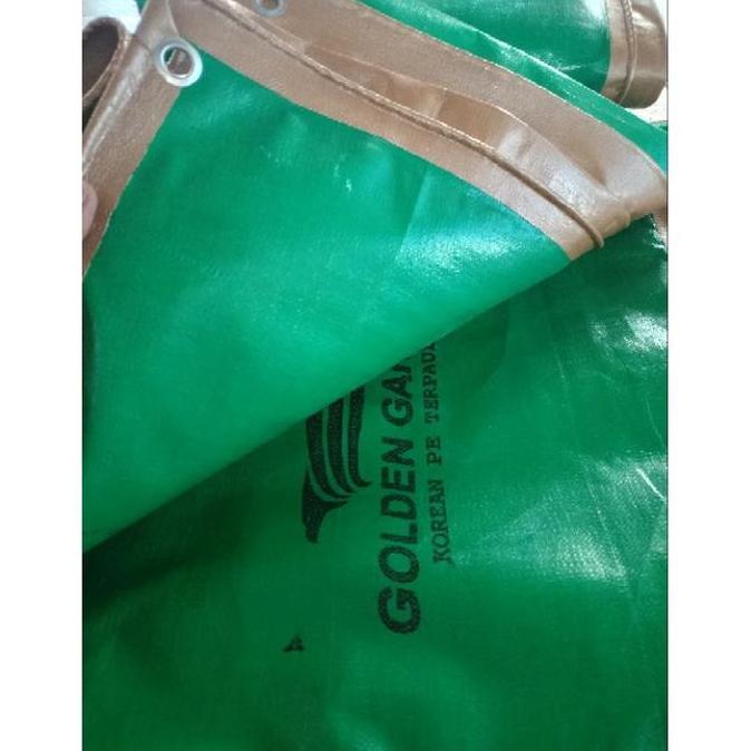 Terpal A20 Hijau Emas Ukuran Jumbo Tebal Outdoor Terpal Plastik