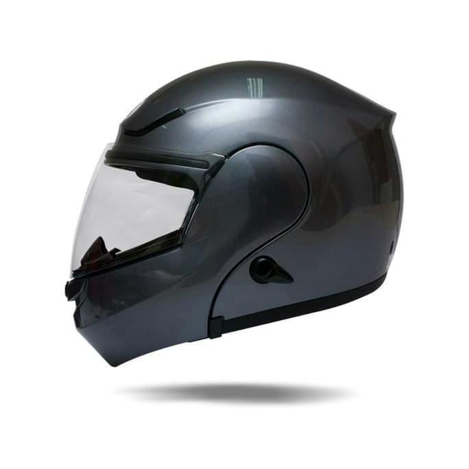 * HELM TDR MODULAR FULLFACE DOUBLE VISOR XTR3000 S07 TITANIUM SIZE XL *