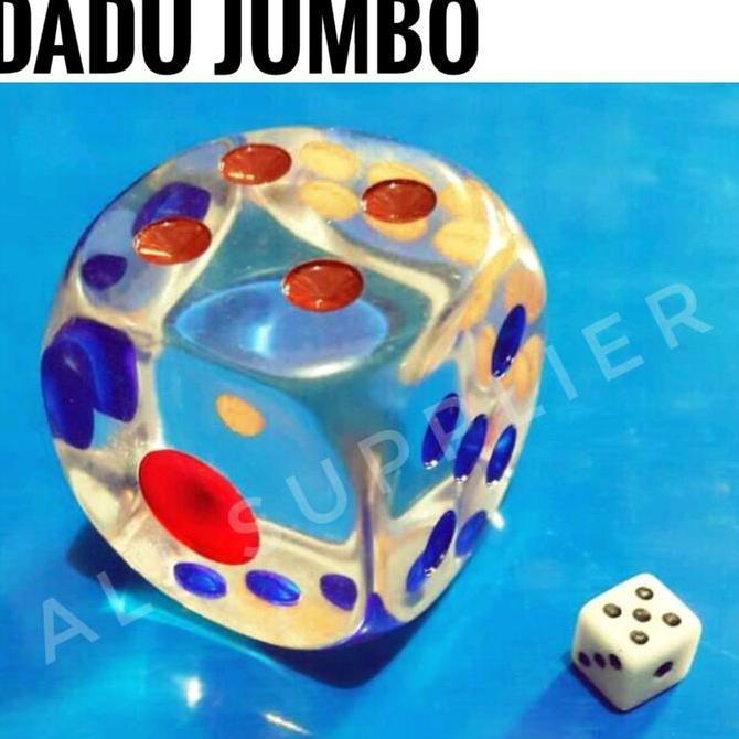 Dadu Jumbo Dadu Jumbo Transparan / Dadu Mainan / Transparent Dice / Toy Dice / Mainan Dadu / Rare it