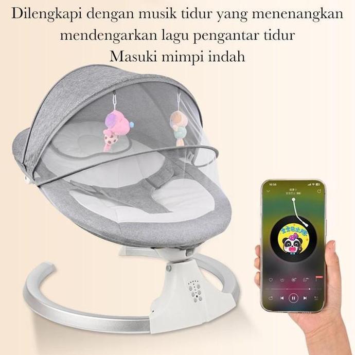 FLYBB Ayunan Bayi Otomatis Elektrik Baby Swings kursi bergoyang