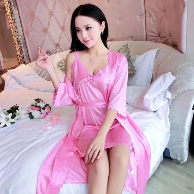 Hampers Lingerie Set Wanita / Baju Tidur Lingerie Satin / Kado Pernikahan Dan Seserahan / Hampers We