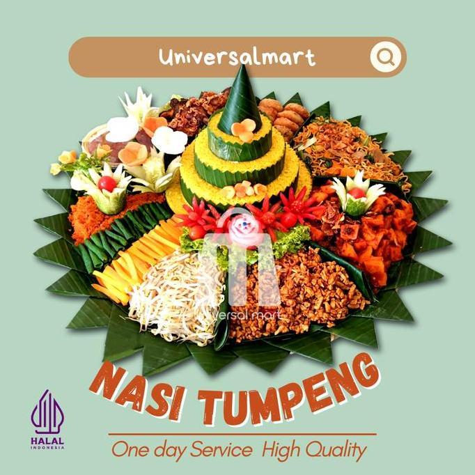 Nasi Tumpeng kuning porsi 5 orang