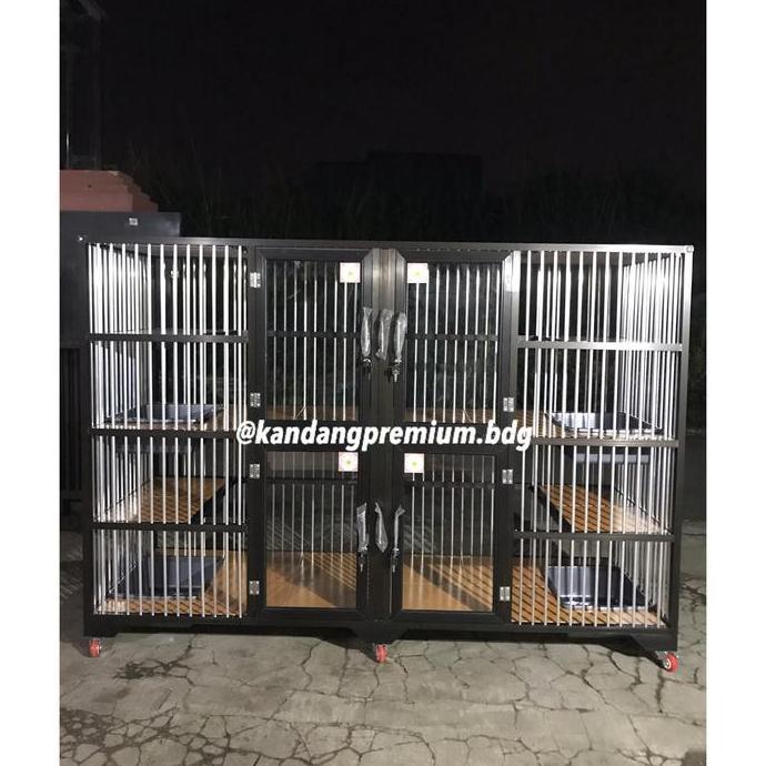 kandang kucing alumunium aluminium besar 4 kamar
