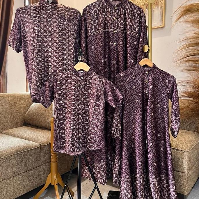 Best Promo, Setelan Keluarga Syafa Sarimbit Lebaran Premium - Couple Keluarga Silk Premium