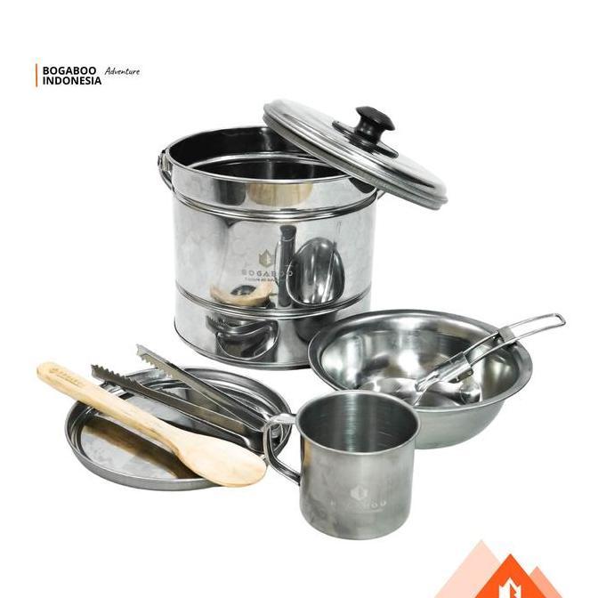 Bogaboo Koch Cookware Set 8 In 1 Portable Ultralight - Paket Alat Masak Lengkap Camping Outdoor  - N