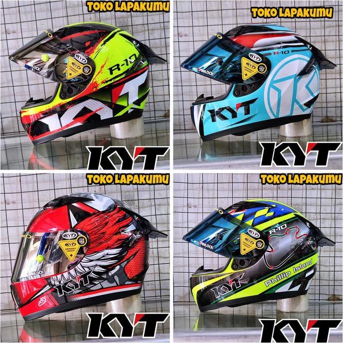 * HELM FULL FACE KYT R10 PAKET GANTENG ''