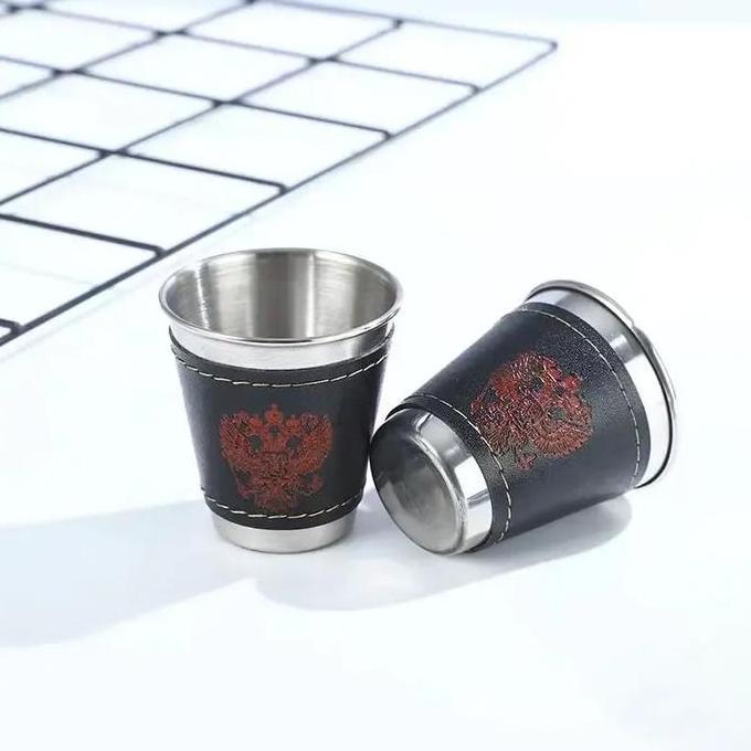Set Gelas Stainless Steel Camping Outdoor Cup 30Ml 4Pcs - Mb317