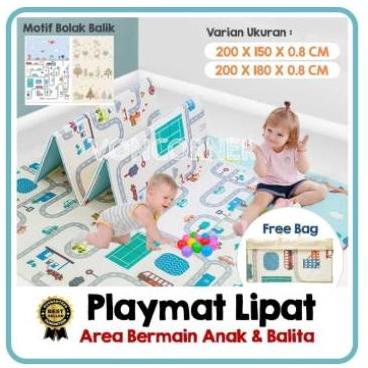 Playmat Bayi Lipat Play Mat Baby 180 x 200 cm Karpet Matras Xclusive
