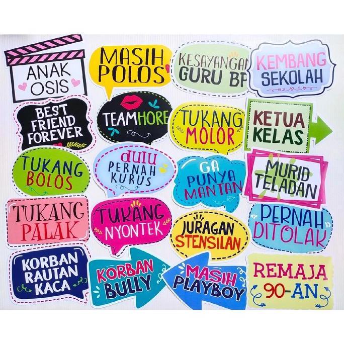 PROPS REUNI ANAK OSIS 20PCS FUN PROPS PHOTOBOOTH murah