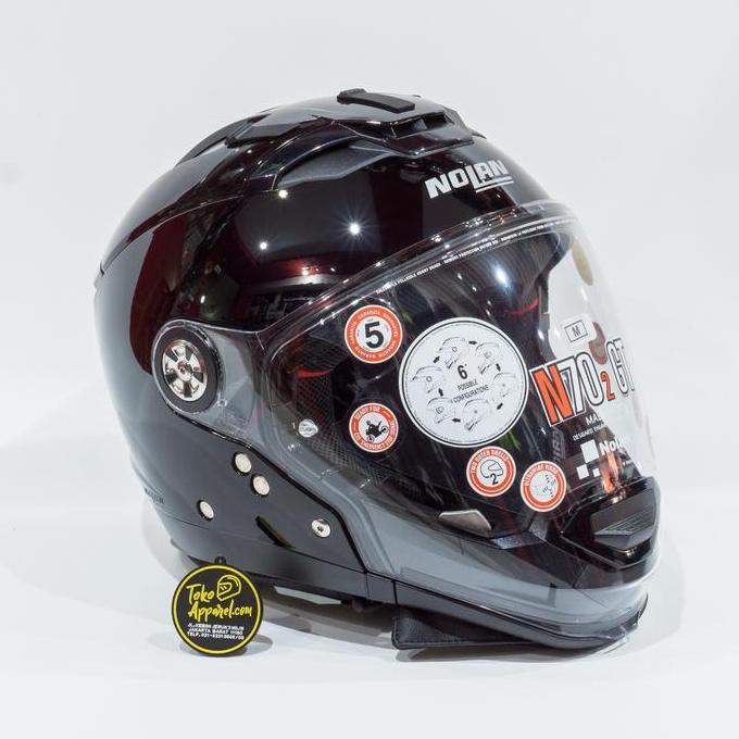 FYP NOLAN N70.2 GT CLASSIC 003 GLOSSY BLACK HELM MODULAR *