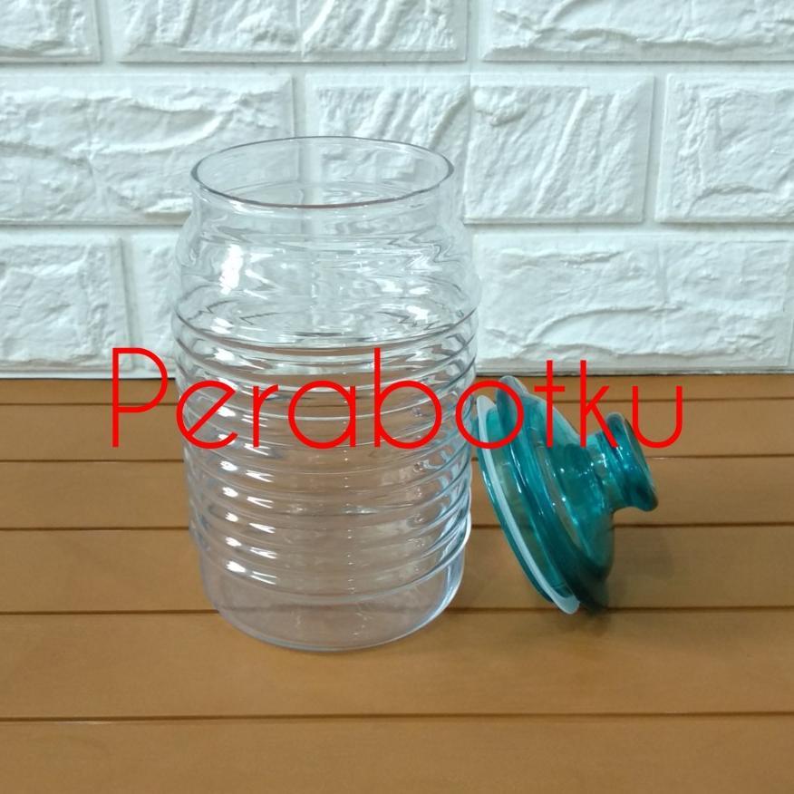 Toples Nuri Set 6 Pcs 1100 ml DLX / Toples Kue Kering Kaca Bening / Tempat Makanan
