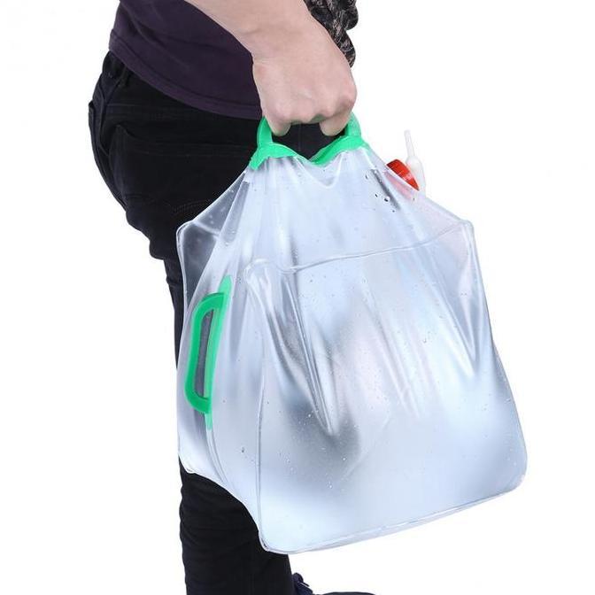 Kantong Penyimpanan Air Jerigen Plastik Lipat Dengan Tutup Kran