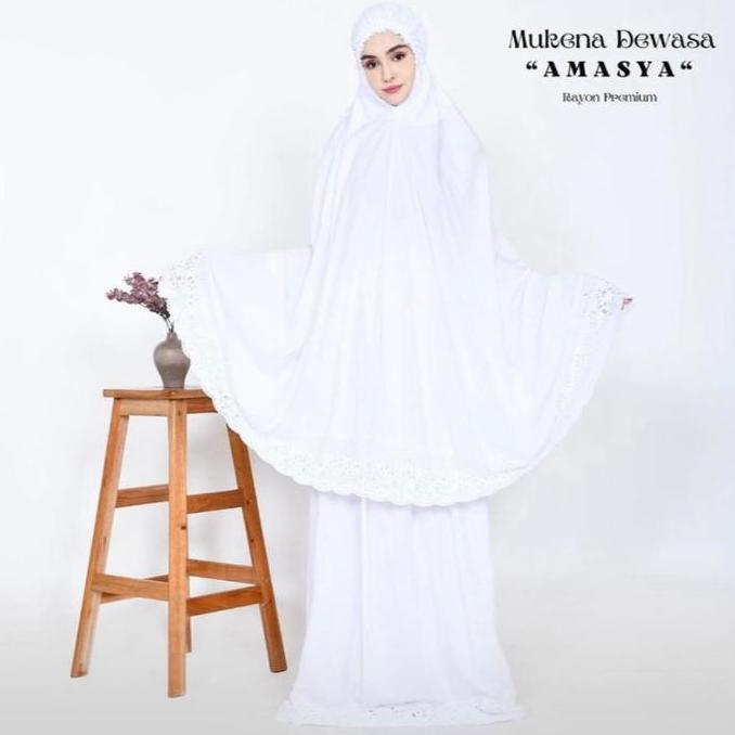 Mukena Khadijah rayon premium tutup dagu"