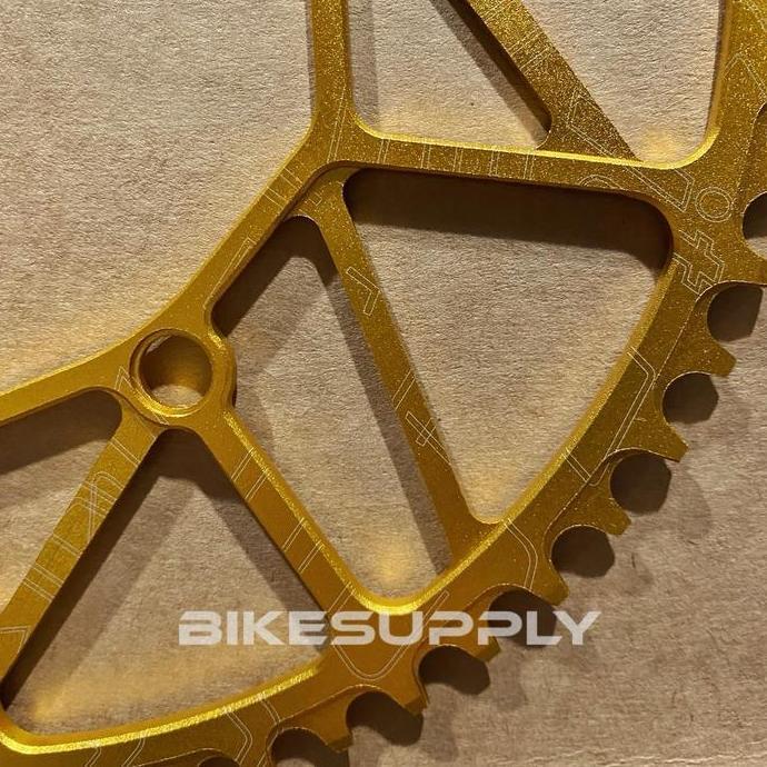 Chainring / Chain Ring Crank Piringan Sepeda Litepro Warna Emas Gold Jaring 54T 56T 60T Alloy Bcd 13
