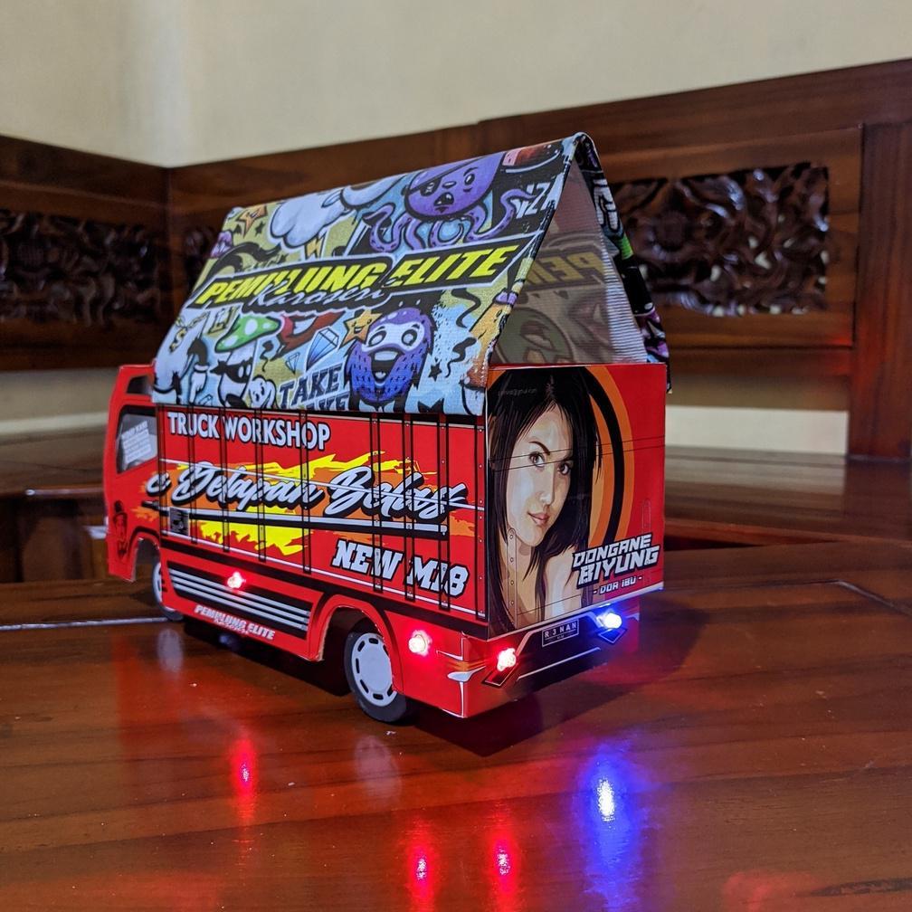 Miniatur Truk Oleng Trending Topic Full Lampu Dan Terpal Terbaru Trending