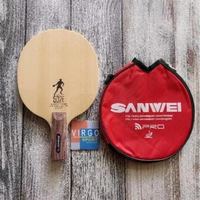 Sanwei 502E CS carbon Penhold+Cover bat bet pingpong tenis meja 100%