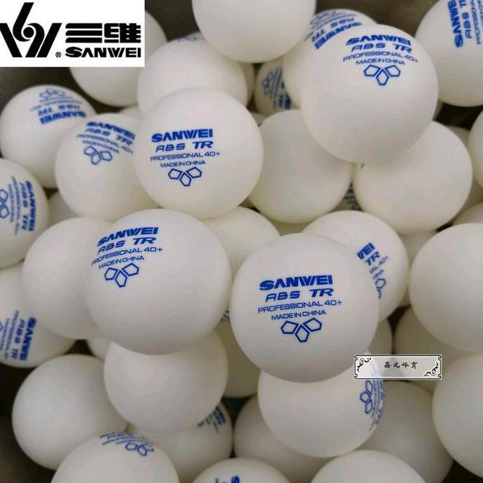 Bola Pingpong Sanwei isi 100 / Bola Tenis Meja Sanwei Abs TR 40+