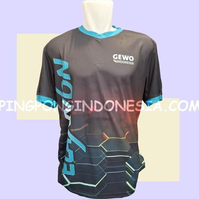 Gewo Elaxxon Jersey Shirt - Baju Gewo Kaos Pingpong Tenis Meja Sport Jersey Gewo Indonesia Baju Olah