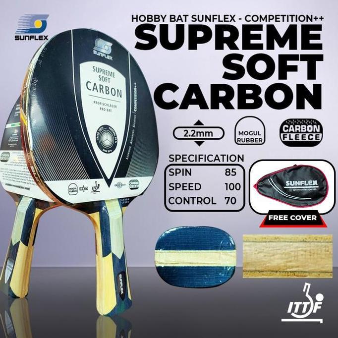 Bet Pingpong Tenis Meja Sunflex Supreme Soft Carbon Competition