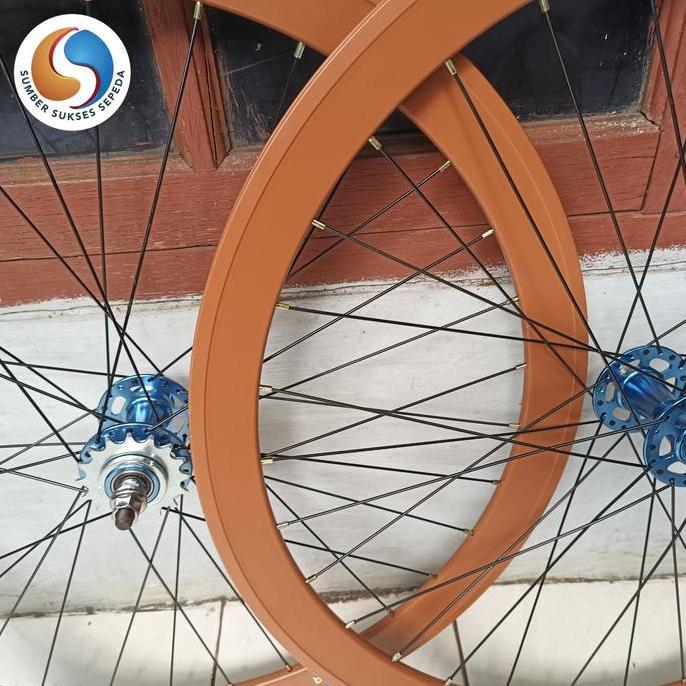 Wheel Set Sepeda Fixie 700C Viva Pro Hub Doltrap Fix Gear