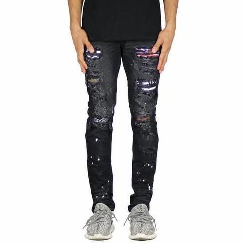 Hyper Denim Patch Black Jeans 100% Authentic