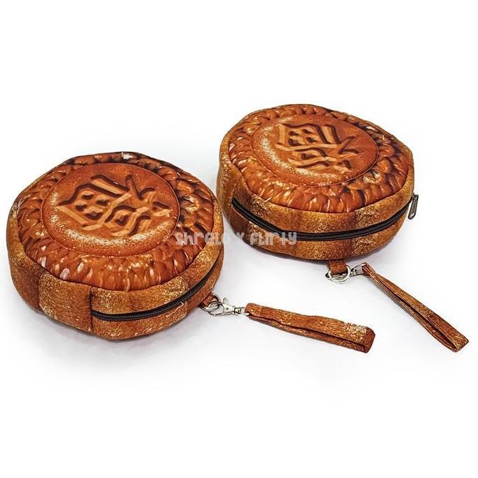 Pouch Bentuk Moon Cake Clutch Tong Tju Pia Tempat Make Up Kue Bulan Mooncake Kreasi Lokal