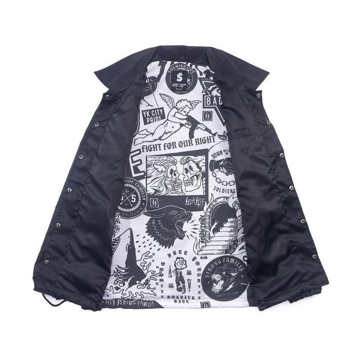 Soldierside Familia Jaket Windbreaker Wateroof "DirtBike" WB117 Hitam Sablon