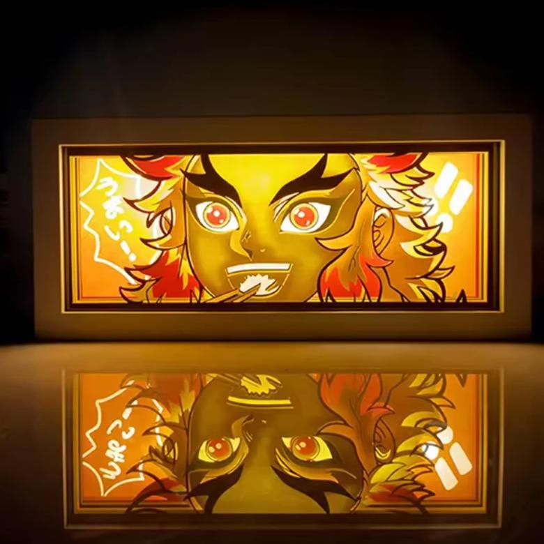 Demon Slayer Kimetsu no Yaiba 3D Light Box Led Anime Kamado Tanjirou light Cartoon colorful light bo