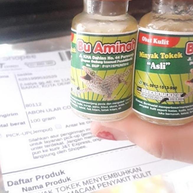 Minyak Tokek Asli "Bu Aminah" Uk 10Ml Termurah Terlaris