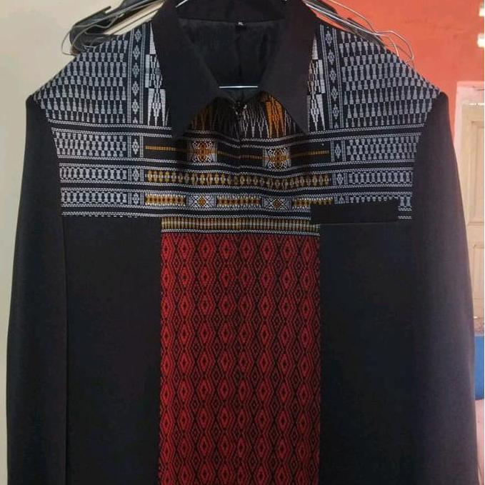 JASKET KOMBINASI MOTIF SUMATERA