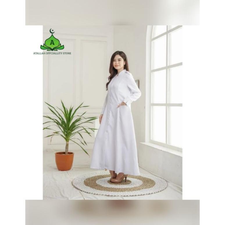 Gamis Pemda Pns Full Kancing Bahan Toyobo Fodu