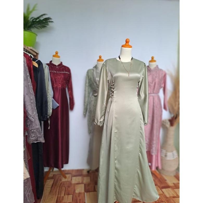 PALING 2025 ( AMORA DRESS) LYODRA DRESS BRIDESMAID LEBARAN MAXY MATERIAL SILK SATIN MEWAH MODERN//GA