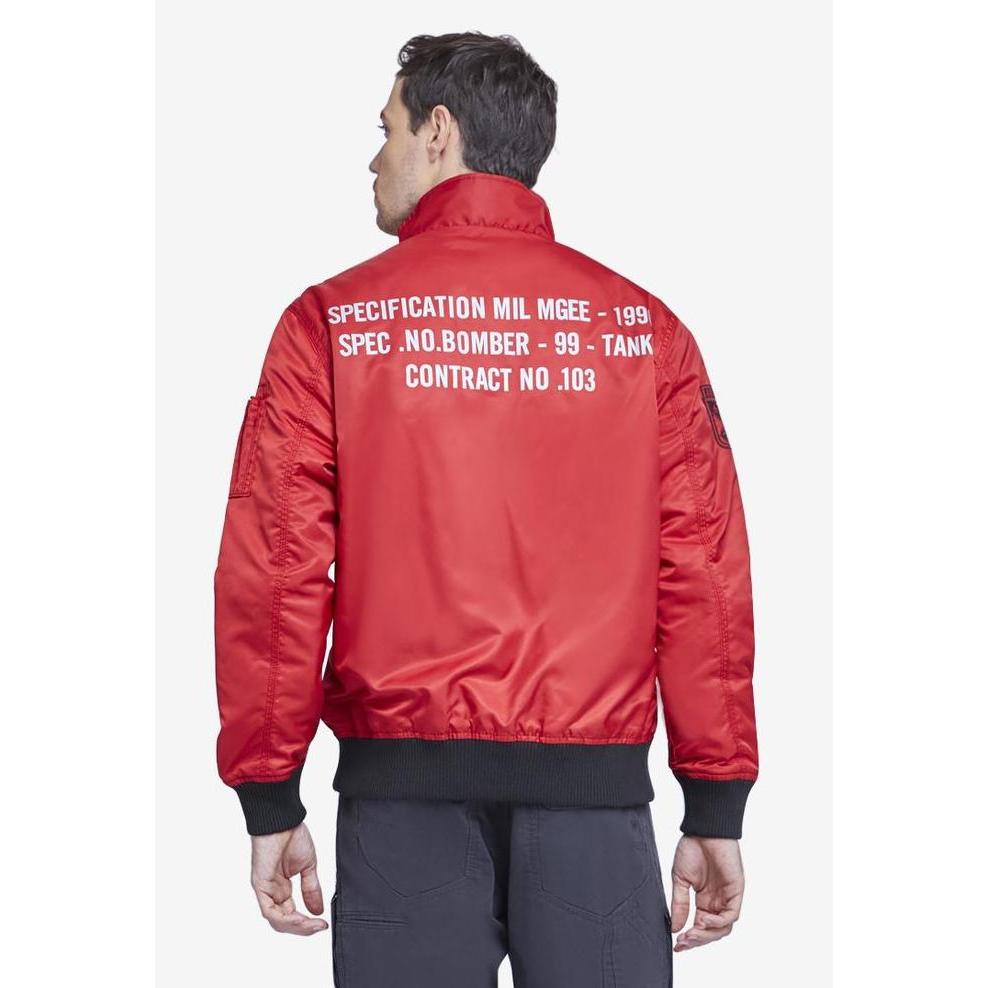 Jaket Pria Bomber MGEE M.GEE Orinal Cross C018 Red