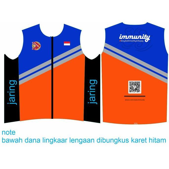 Rompi sepeda Parasut Vest running Olahraga - MGN JERSEY - Custom Fullprinting - desain bebas