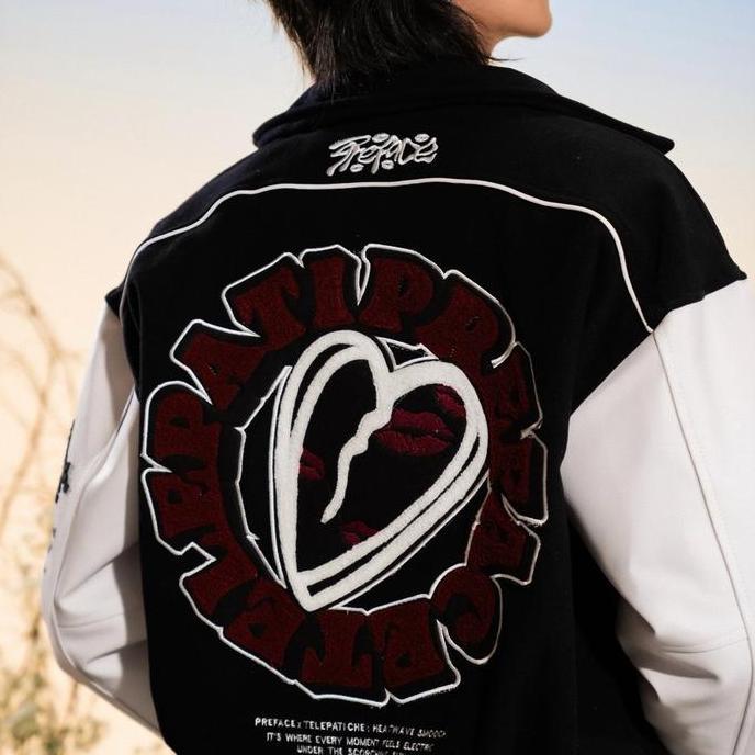 HEATWAVE SMOOCH VARSITY JACKET: PREFACE X TELEPATI.CHE