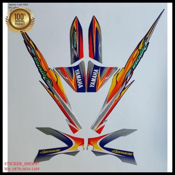 TERMURAH (ORI) STRIPING YAMAHA JUPITER Z STD  2005 BIRU SILVER BERKUALITAS
