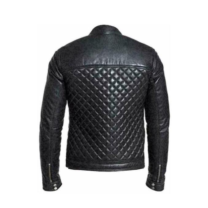 Jaket Bomber Pria Kulit Domba Kanzia Leathershop Nafeda Sport Kancing Tipis Casual Hitam Blazer Teba