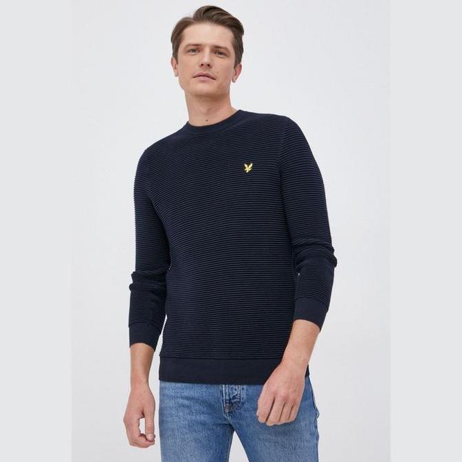 Lyle and Scott Ribbed Crewneck Dark Navy Orinal