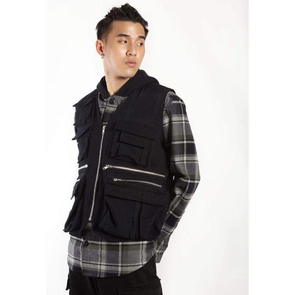 OCWA TRAVIS BLACK DENIM VEST