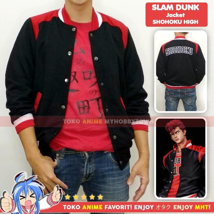 Jaket Hoodie Anime Slam Dunk Shohoku Sakuragi Rukawa Cosplay Fashion