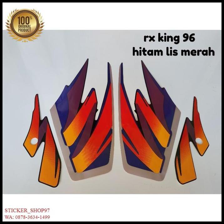 DISKON (ORI) STRIPING  YAMAHA RX KING TH 1996 HITAM  MERAH KUALITAS ORIGINAL 