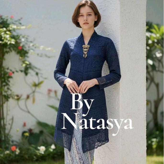 Setelan Kebaya Tunik Exlusive by Natasya | Kebaya Tunik Full Puring untuk Kondangan Seragam Atasan W