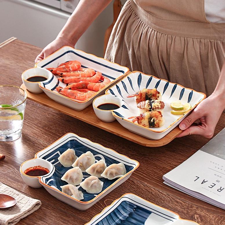 ASHOME Piring Makan & Piring Saji Keramik Japan Series Elegan Tahan Panas Microwave Set / Piring Set