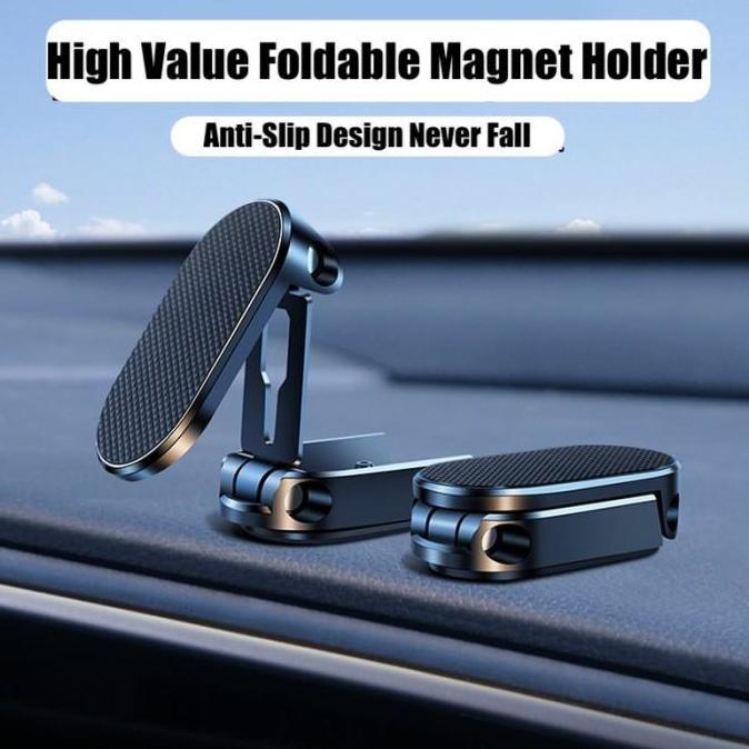 High Value Car Phone Holder Magnet Foldable Mobil HP Holder Dashboard