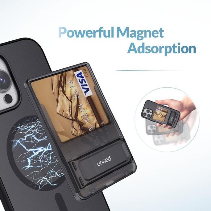 Uneed Magsafe Kristal Magnetic Card Wallet with Phone Holder - UPH915
