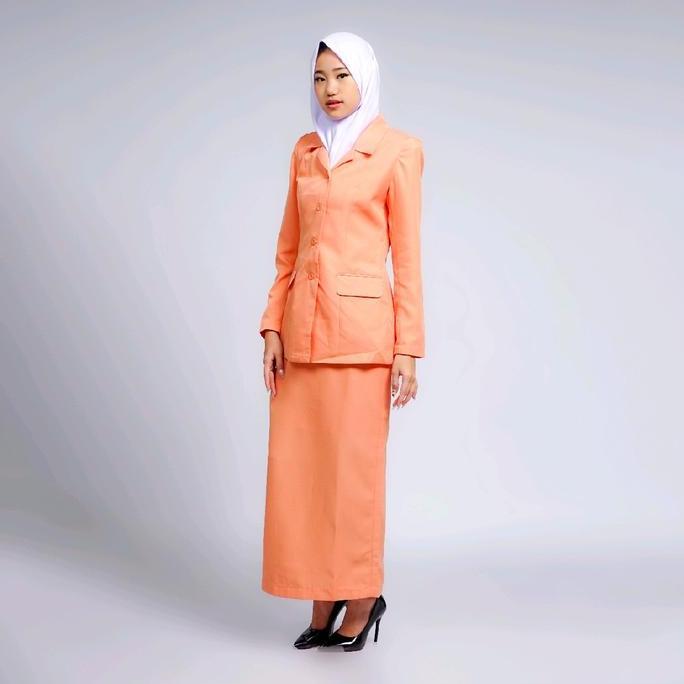 Seragam kerja kantor wanita stelan blazer atasan batik dharma wanita persatuan dwp terbaru kekinian 
